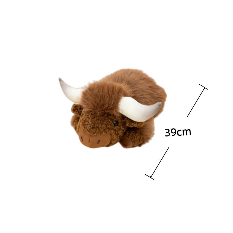 Simulated Yak Plush Toys Cattle Stuffed Doll Soft Home Decor Toys Toys Hobbies Collection Kids Dolls Creative Birthday Gifts