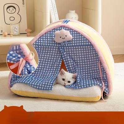Cat Villa Tent Cat House Thick Enclosed Dogken Cat House Cat Delivery Room Winter Warm Cat Room