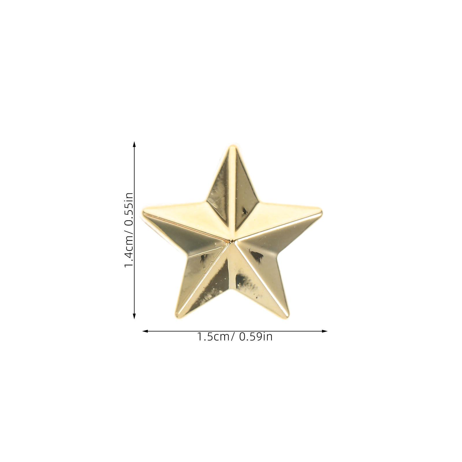 

100Pcs Acrylic Flatback Rhinestones Five-Pointed Stars Shiny DIY Craft Decoration Clothes Shoes Bags Jewelry Embellishment золотистый