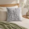 Plush Jacquard Pillow Cover, 3D Embossed Solid Color Cushion Case, 17.7 x17.7 Inch Anti-Static Soft Throw Pillow Cover, Modern Cozy Home Decor for