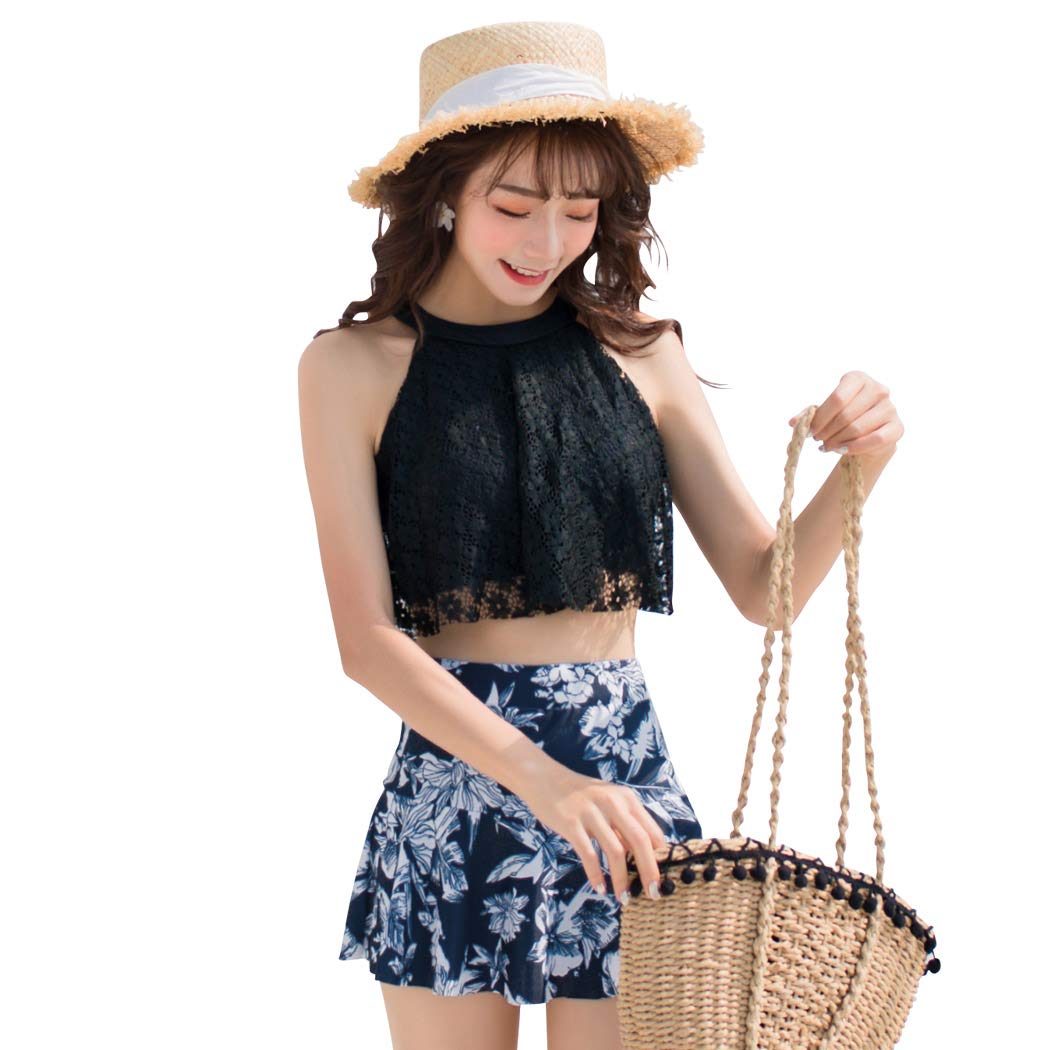 

Высокий Высокий Цветочный hys1610 Черный x M [Тедди] Женский Купальник, Бикини, Шея, Талия, Шорты, Набор из 2 предметов, Открытая спина, Расклешенный, Кружево, (Военно-морской флот, (Размер 9))