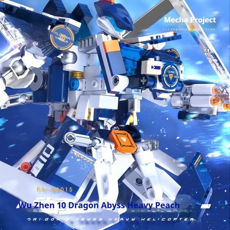 Jaki Original Transformable Kids Building Blocks Set, 2 Modes : Warrior & Helicopter, Perfect Gift For Boy Birthday/Christmas