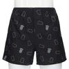Emporio Armani Manga Bear Cotton Woven Trunks, Front Opening, Men's, Japanese Size, 54240003, Size 98 (Black)