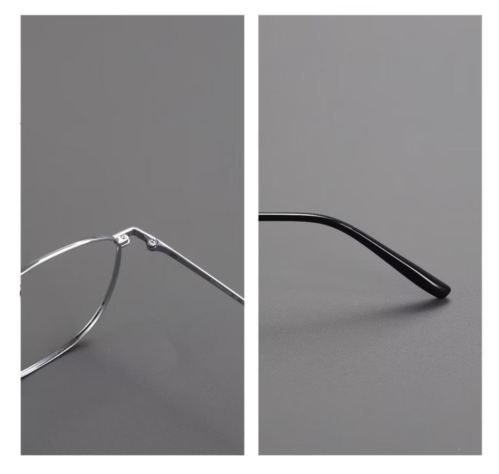 Unisex 162MM Large Full Frame Eyeglasses: Titanium & Acetate Frame, Prescription-Ready for Myopia