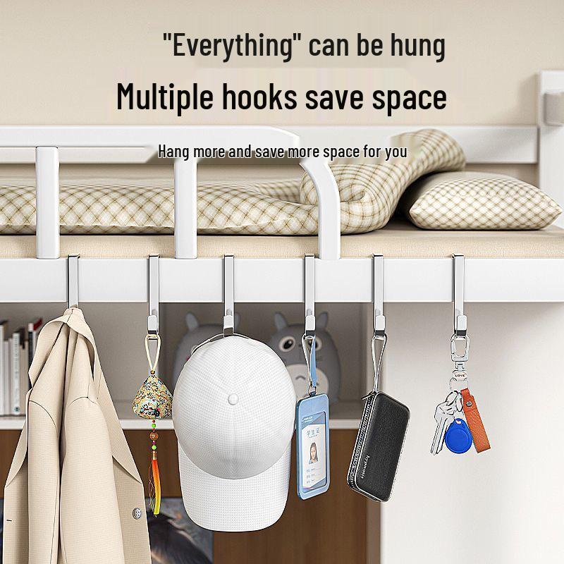 Stainless Steel Double S-Hook Over-the-Door Hanger for Kitchen and Bathroom