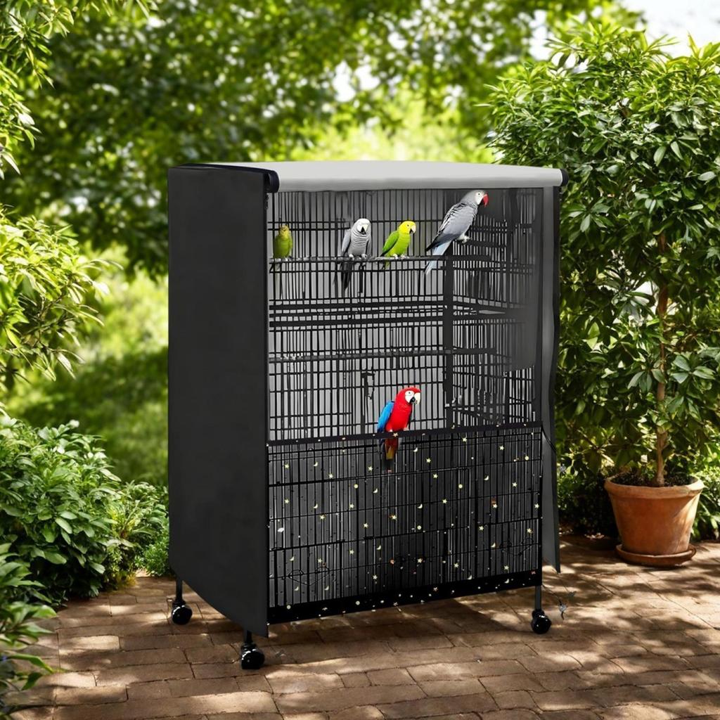 Large Bird Cage Cover Universal Waterproof Breathable Protection Bird Cage Wrap for Pet Parrot Parakeet Budgies Canaries Indoor