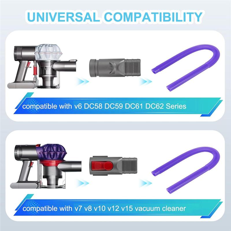 Dryer Vent Cleaner Kit  For Dyson V7 V8 V10 V11 V12 V15 V6 DC58 DC59 DC61 DC62  Flexible Dryer Vacuum Hose Attachment