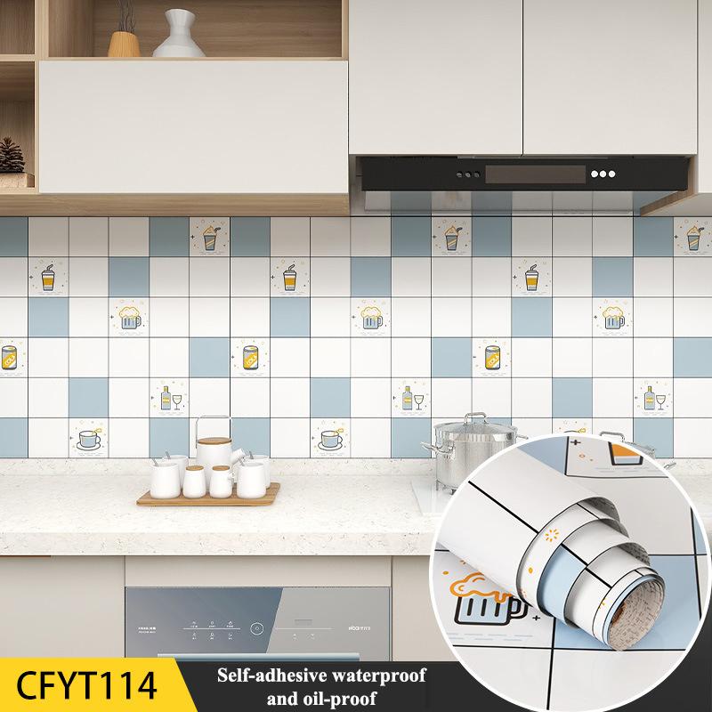 Naklejki Ścienne Kuchenne Odporne na Olej i Wodoodporne PCV Folia Aluminiowa Blat Kuchenki Szafka Samoprzylepna Tapeta do Dekoracji Domu
