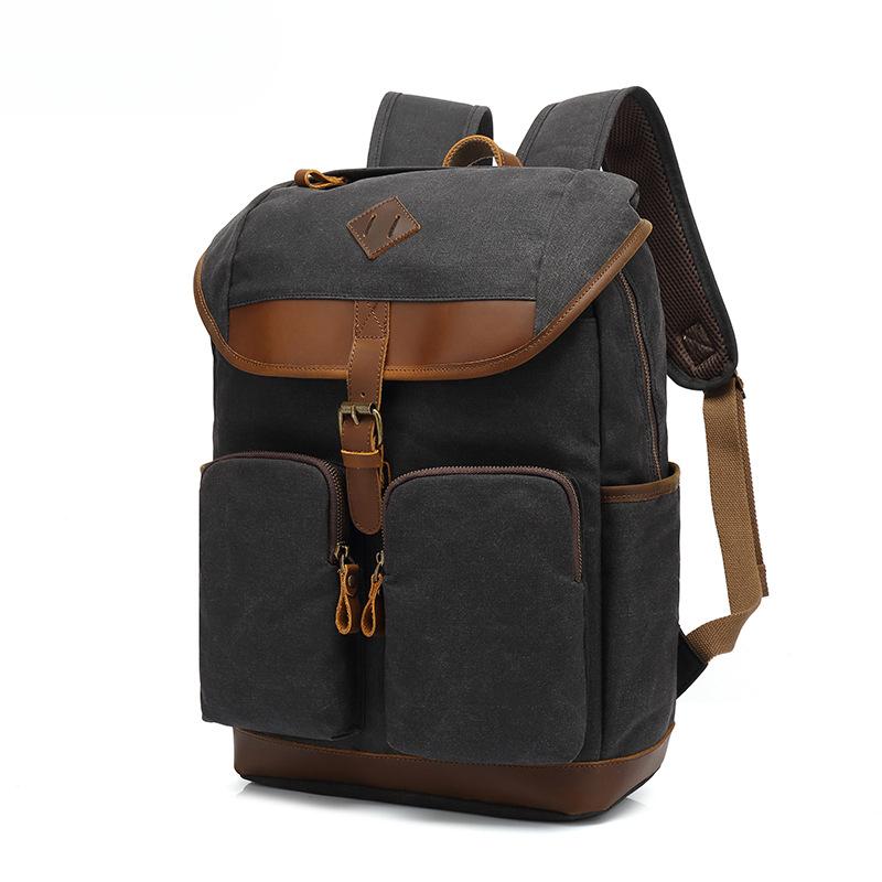 Backpack Student Backpack Retro Travel Backpack Outdoor Sports Waterproof Waxed Canvas Travel Bag