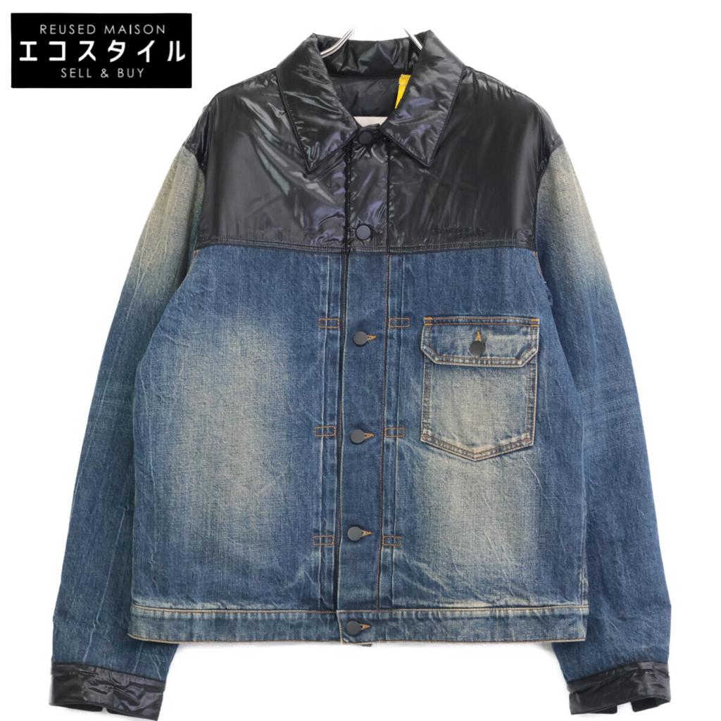 MONCLER [GENIUS] x Fragment SHADY Denim Down Jacket Jacket 3 Indigo Blue BlackUsed