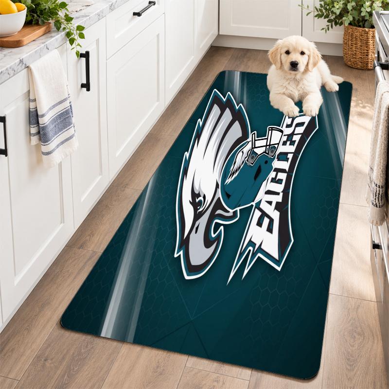 Flannel Kitchen Mat Philadelphia Eagles Soft Area Rug Non Slip Floor Carpet Home Decoration