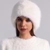 Autumn and Winter Imitation Fox Hair Thickened Fur Roofless Hat Thermal Ear Protection Hat Ring Headgear Headband Empty Top Hat