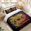 Custom Name Bedding Set 3 PiecesManchester United Print Duvet Cover + 2 Pillowcases Soft Bed Decor