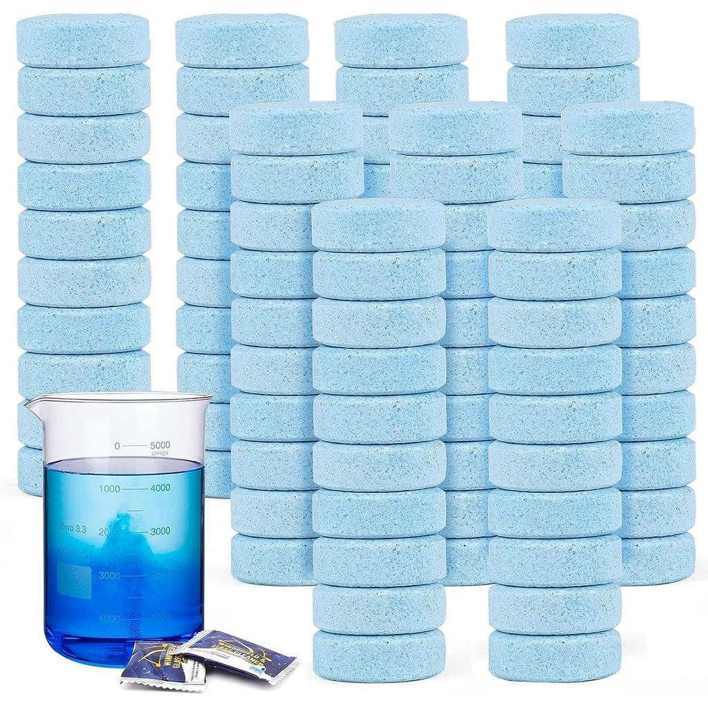 Windscreen Cleaner Tablets, 10Pcs Windscreen Cleaner Tabs, Multifunctional Concentrated Glass Cleaner Effervescent Tablets for Car Kitchen Windows