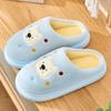 Cute bear cotton slippers autumn and winter 2025 new indoor home thick-bottomed non-slip velvet thermal slippers