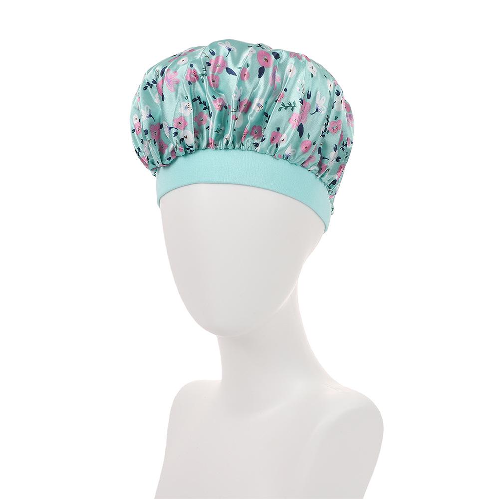 Children s Printed Satin Nightcap - Silk-Like Hair Protection Hat