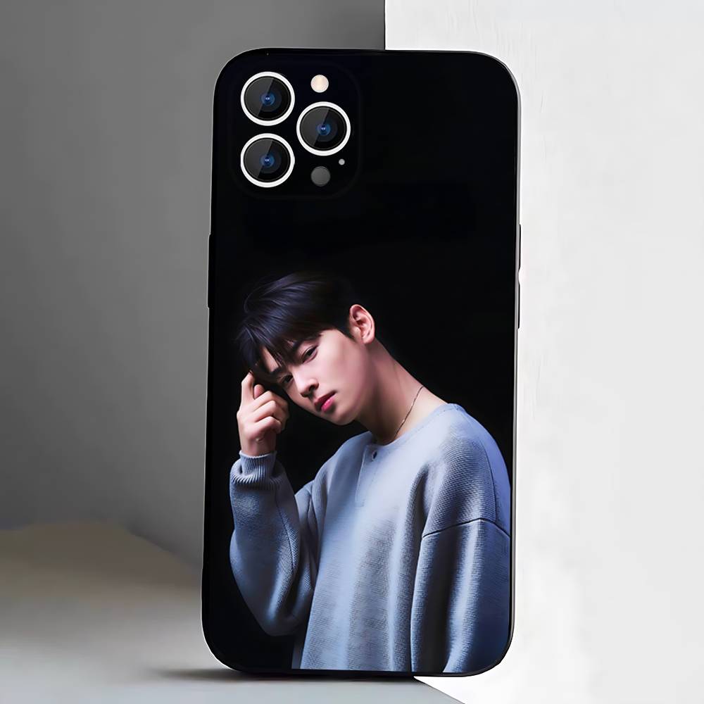 Cha E-EunWoo Phone Case For iPhone 17,16,15,14,13,12,11,Pro,XS,Max,XR,Plus,E,SE4,Mini Black Soft Cover