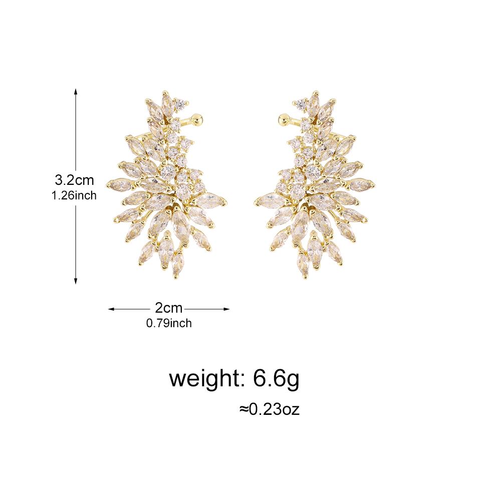ZAKOL Vintage Cubic Zirconia Snowflake Pendant Women's Earrings Classic Earring Bridal Wedding Party Jewelry 2026 Trend