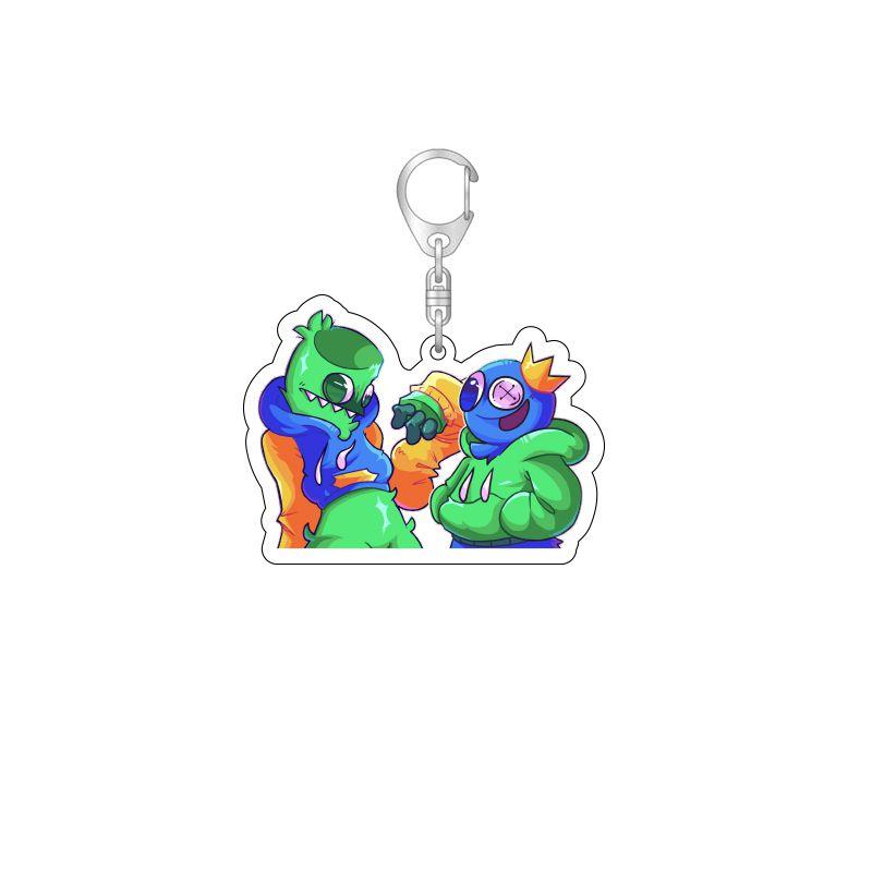 

Rainbow Friends Of Roblox Acrylic Keychain Bag Pendant Double Sided Print GreenBlue