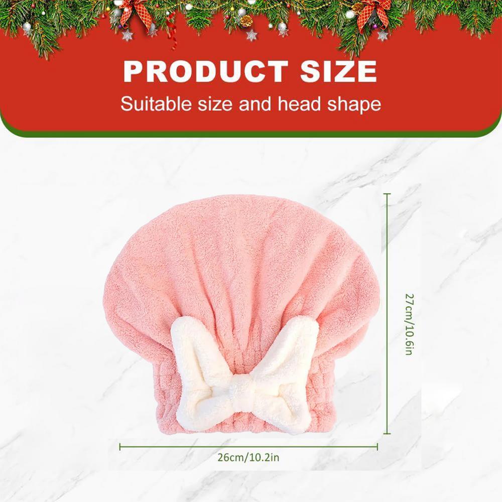 

Быстросохнущая шапочка-тюрбан для волос Super Absorbent & Lightweight из микрофибры для женщин, после душа, плавания, спортзала розовый