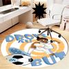 Olympique de Marseille Printed Round Rug Carpet Chair Rug Area Rug Entryway Doormats,for Office Chair Living Room Bedroom Kitchen Room.