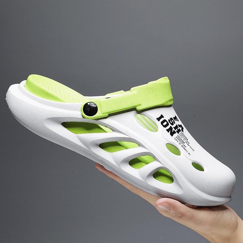 Pánské sandály, pantofle, pohodlné plážové boty, dřeváky s tlustou měkkou podrážkou, pánské ležérní boty, zahradní boty, pánské plážové sandály