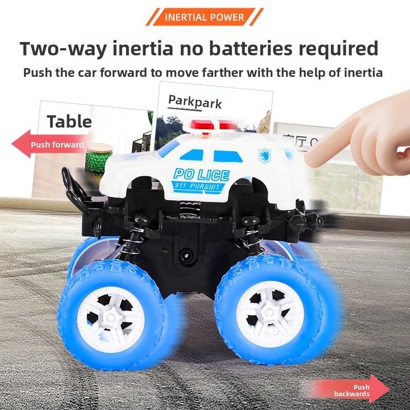 Inertia Simulation Four Wheel Drive Off Road Police Car Children Model Toy
