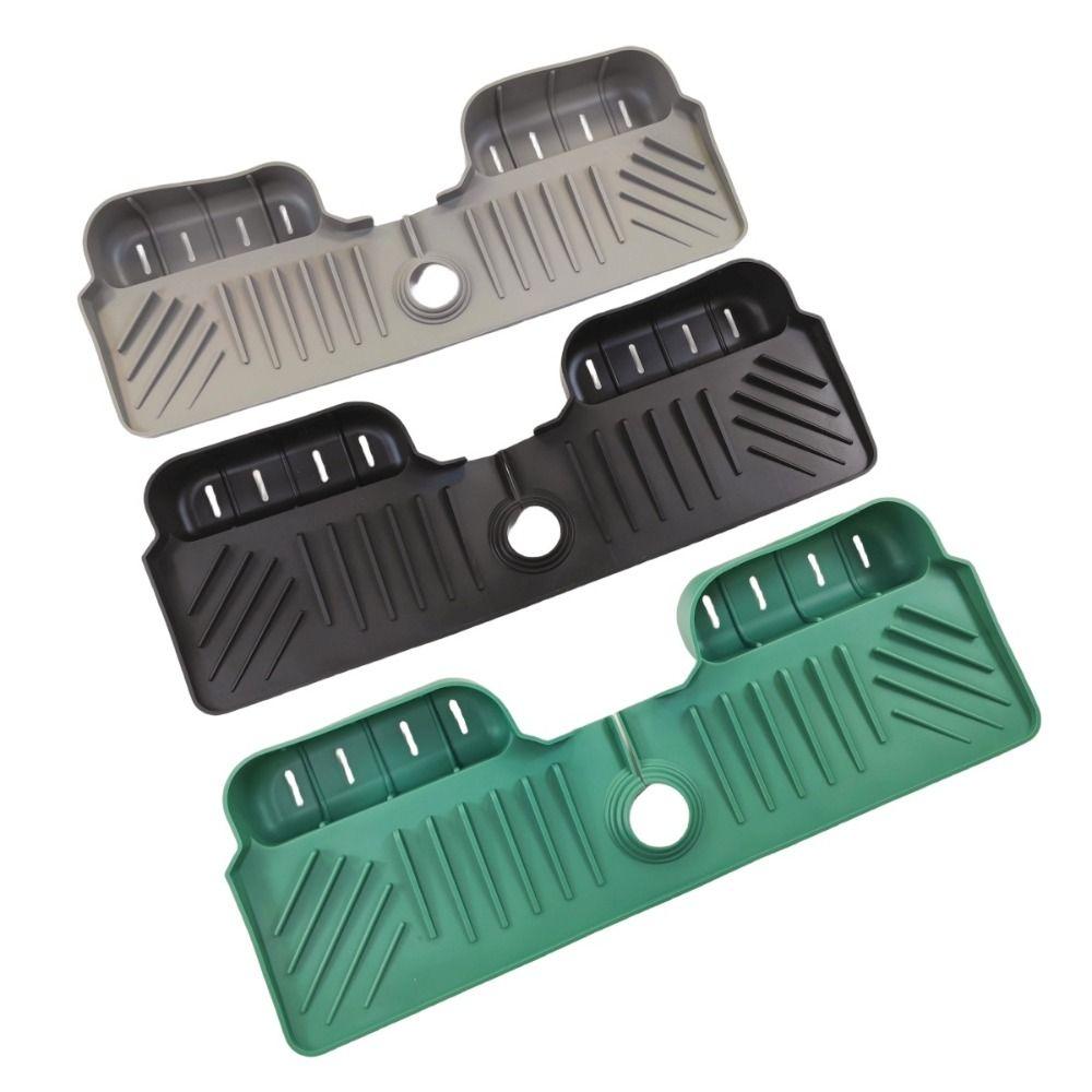 Silicone Faucet Water Catcher Mat Splash Proof Sink Tray Drying Mat Kitchen Accessories