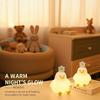 Cute Duck Led Night Light USB Rechargeable Nightlights Silicone Lamp Touch Switch Children Kid Bedroom Decoration Birthday Gift