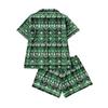 Women's Pajamas Fashion Two-Piece Shirt Shorts Set Soft Holiday Casual Clothing Set