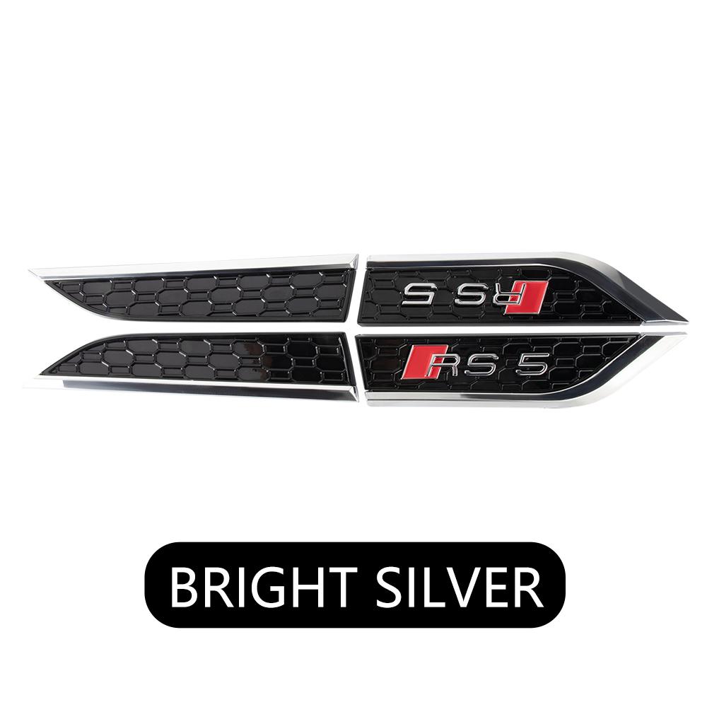 2026 2pcs 3D ABS For AUDI S5 SLINE ABT RS5 Badge Decoration Decal Car Fender Side Wing Emblem Stickers Auto Modification Accessories