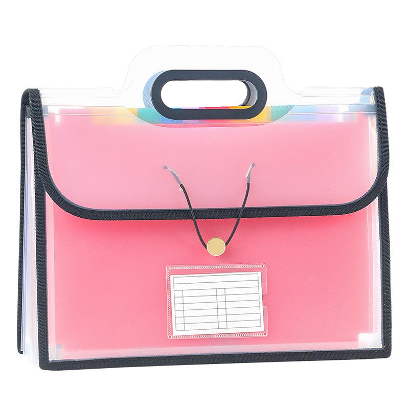 

Папка-гармошка большой вместимости с 13 слоями - Портативная сумка для хранения формата А4 для студентов с цветными страницами белый