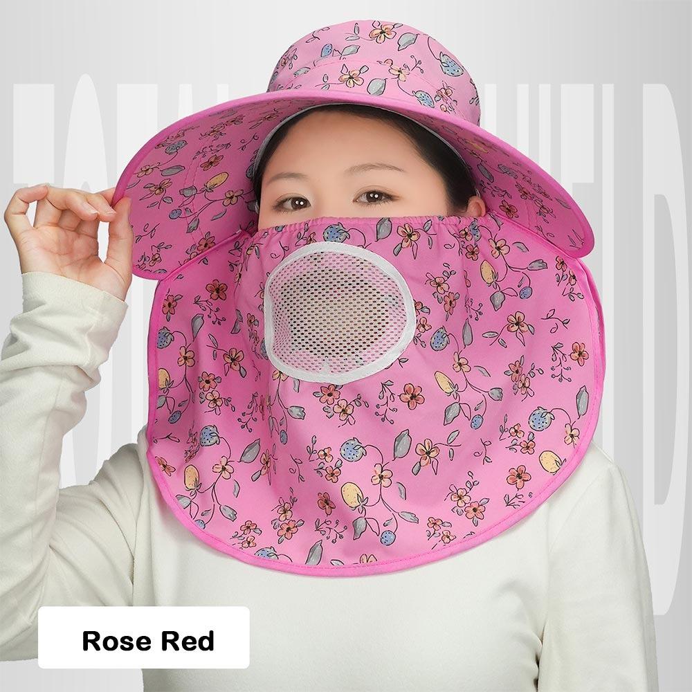

Breathable Sun Hat for Women Adjustable Fisherman Hat Fashion Beach Cap for Outdoor Sports рожевий червоний колір