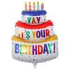 Colorful Children's Birthday Party Cake and Balloon Decoration Set