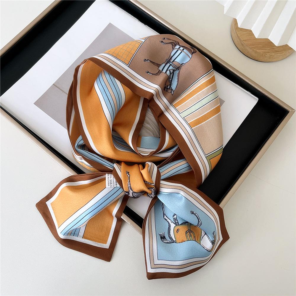 Pingjiao New Style Spring And Autumn Professional Decoration Versatile Small Silk Scarf Women'S Scarf Narrow Long Hair Strap Tie Bag Belt