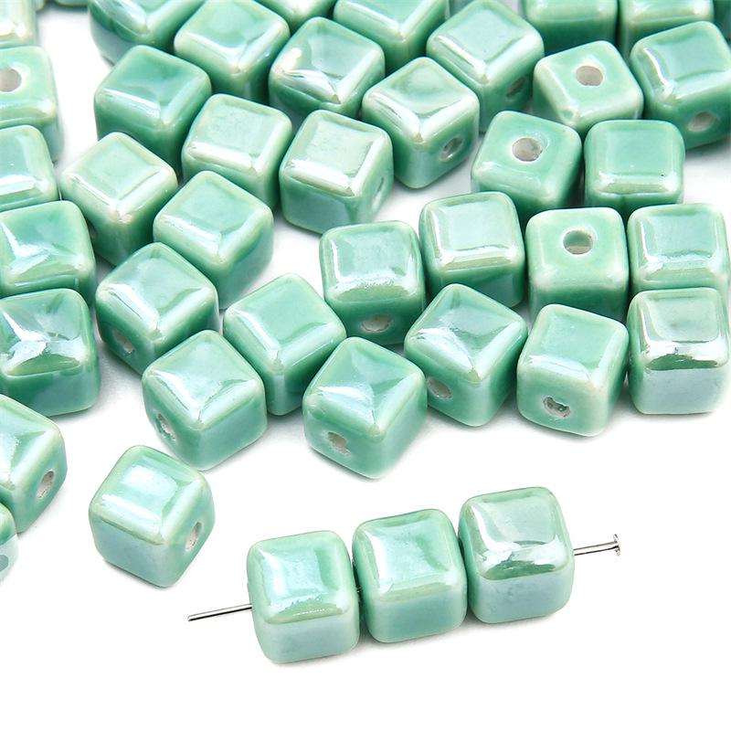 Five-Petal Flower Ceramic Beads for DIY Jewelry Making