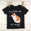 Cat Anime Kid T-shirt Teenage Girls Summer Kawaii Printed Casual Black Round Neck Short Sleeve Colorful Tops Clothing T-shirt
