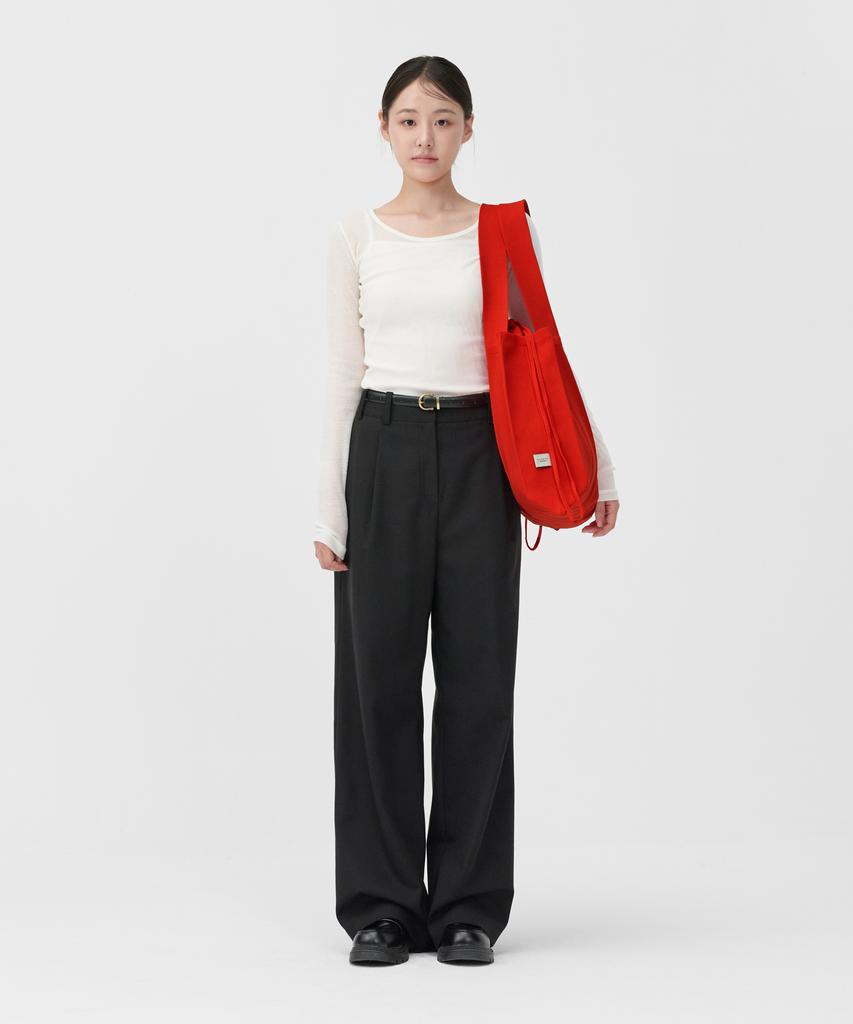 Pleatsmama Big Shoulder Bag Red