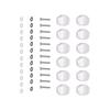 12Pcs Guitar Tuning Pegs Buttons Plastic Machine Head Tuner Knobs for Folk Classical GuitarsSmall Squares