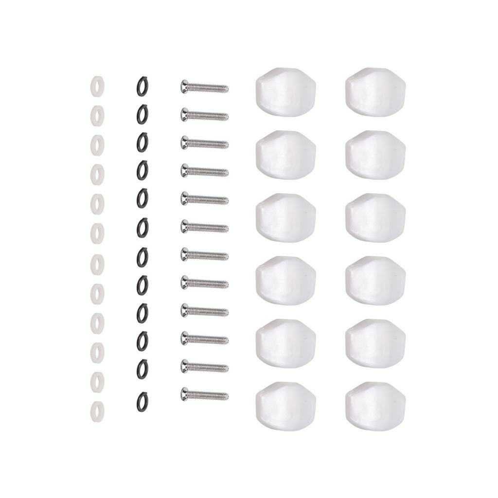 12Pcs Guitar Tuning Pegs Buttons Plastic Machine Head Tuner Knobs for Folk Classical GuitarsSmall Squares