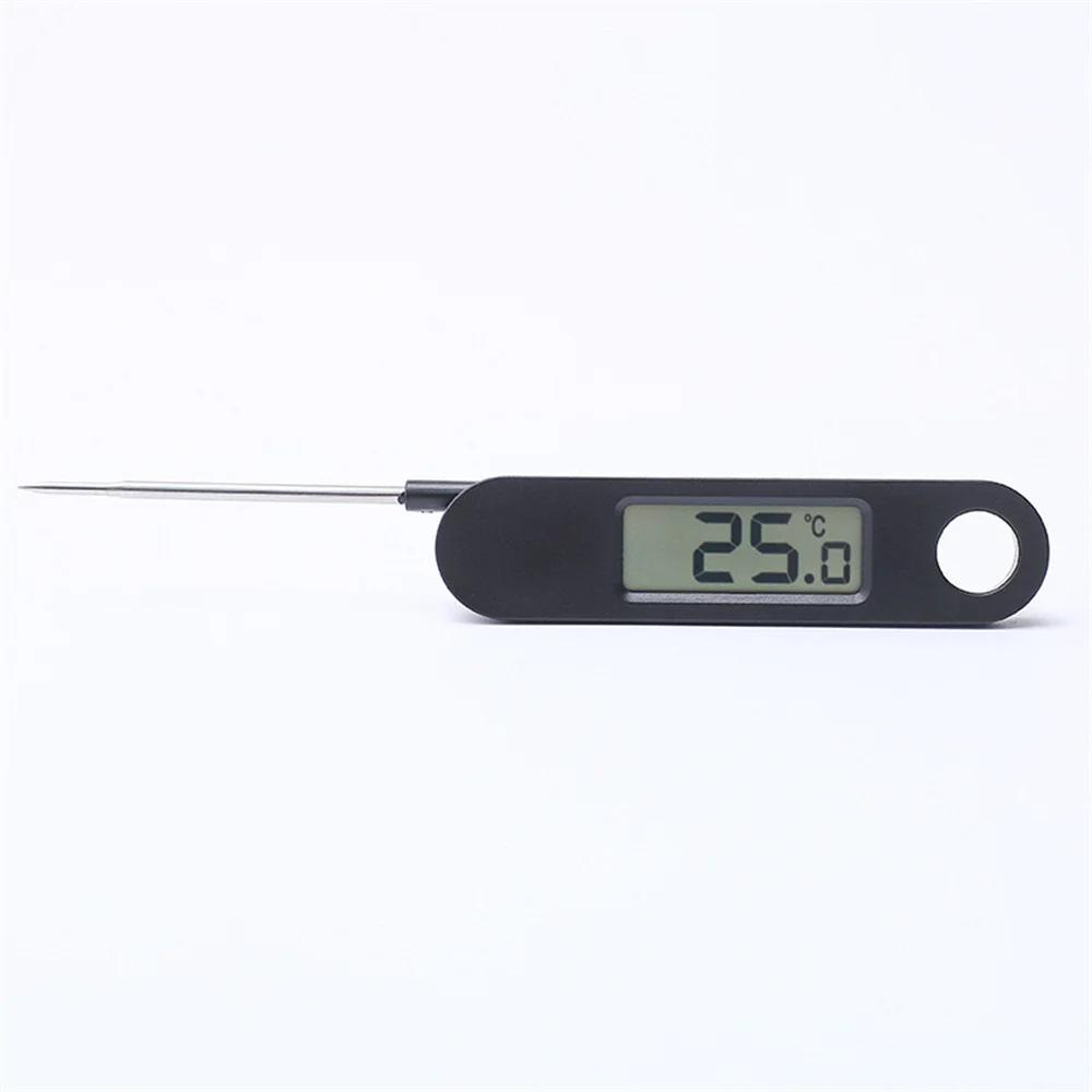 Temperature Measuring Instrument BBQ Meat Thermometer Grill Use Temperature Measure Waterproof Digital Thermometer for Kitchen чёрный