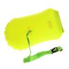 Swim Bubble Tow Float Buoy Inflatable Air Bag Open Water 20L Yellow 27x63cm