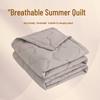 INS Skin-Friendly Washable Cotton Summer Quilt - Brushed Flannel Cooling Blanket for Dorms