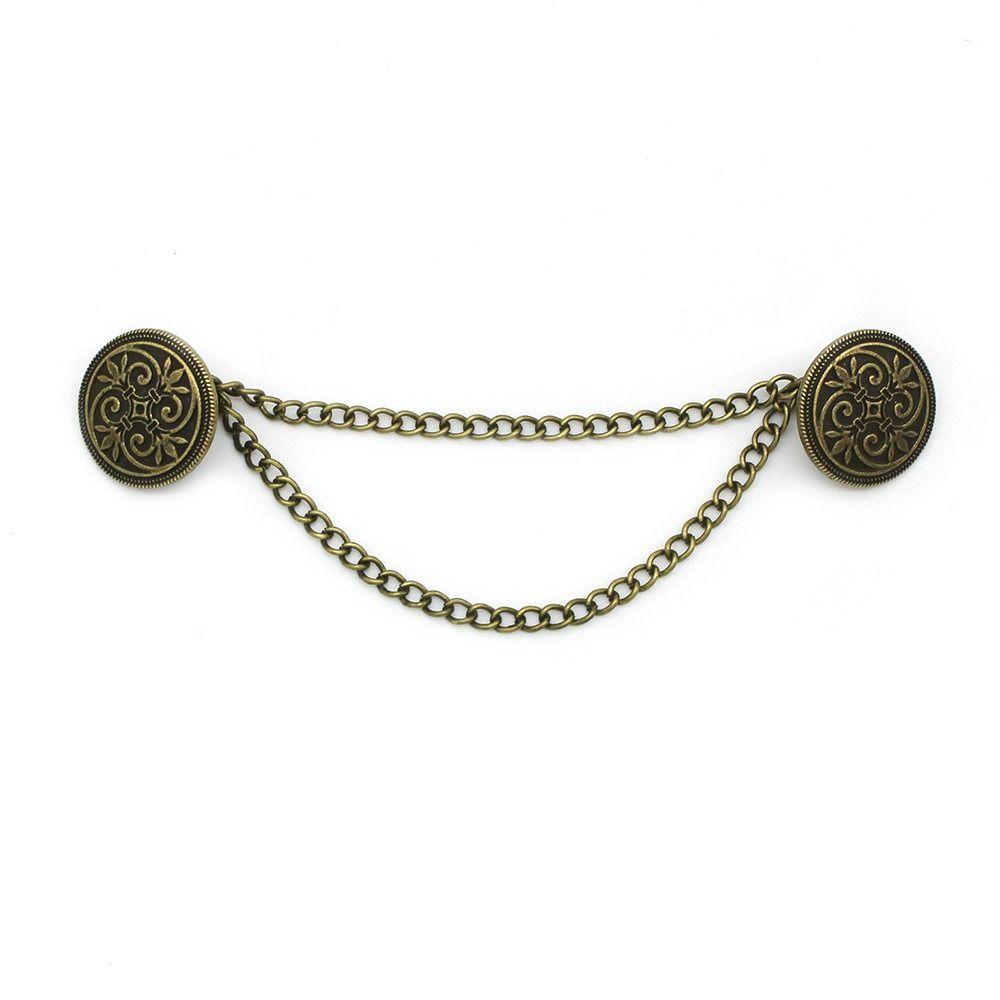 Korean Suit Brooch Retro Suit Shirt Collar Chain Gentleman Tassel Brooch  Sweater