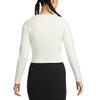 Nike Abbigliamento sportivo Chill Rib Snake Welcome Series Top corto slim fit con zip da donna Sail HV8459133