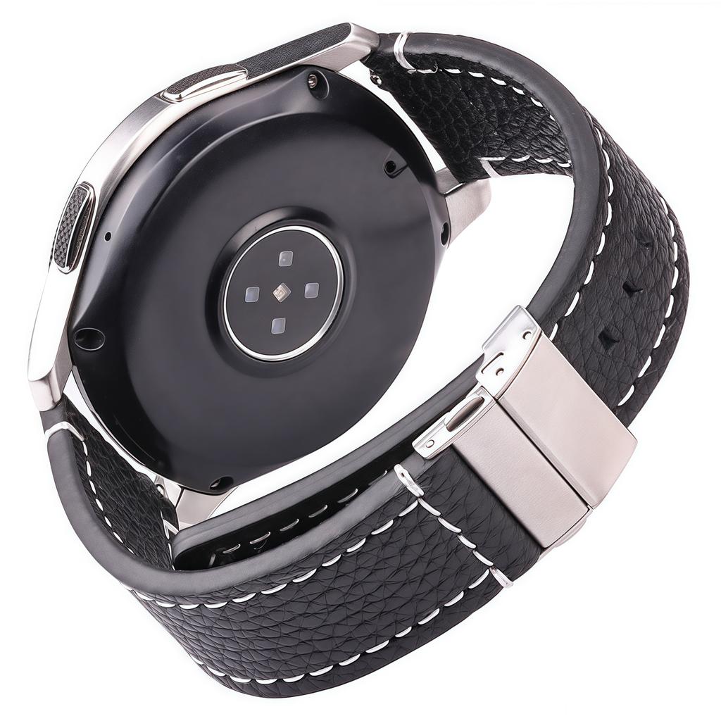 Echtes Leder Uhrenarmband Riemen Damen Herren 18mm 20mm 22mm 24mm Schwarz Braun Blau Weiches Rindsleder Uhrenarmband mit Faltschließe