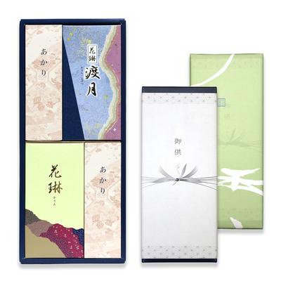 Condolence Incense Gift Set Togetsu 2 Types Sandalwood with Inner Wrapping and Made In Low Gift Incense for Memorial First Anniversary [Karin Candle]