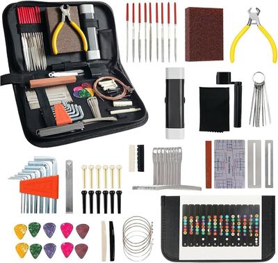 72PCS Guitar Repair Tool Kit Guitar Maintenance Tool Set for Guitar Ukulele Bass Banjo Luthier Tools Guitar Repair Tool Kit