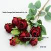 7-Head Snowflake Rose Silk Stem - Soft Decor for Hotel Lobby or Shopping Mall Festive Atmosphere