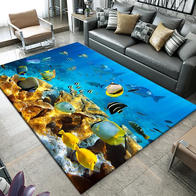 Vision Carpet Living Room Underwater World Vortex Bedroom Carpet Home Tea Table Sofa Mat Indoor Rug Easy Clean Very Beautiful